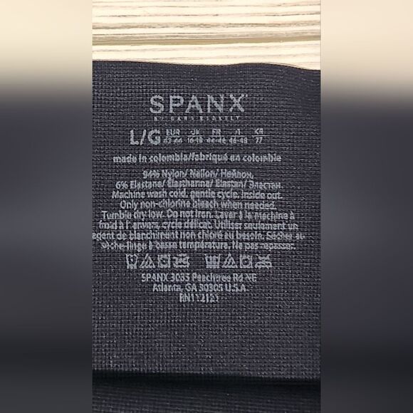 Spanx Look At Me Know Seamless Moto Leggings Indigo Sky Size Large - Picture 12 of 13